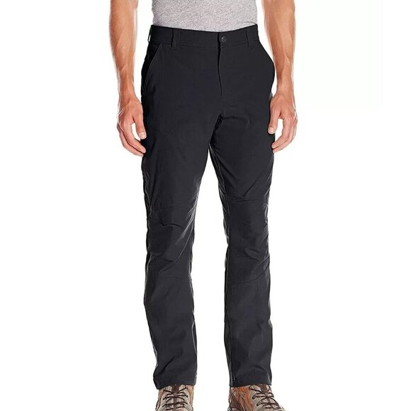 Columbia Mens 40x30 Black Omni-Shield Outdoor Pants Regular Fit Fleece Lined - Picture 1 of 12